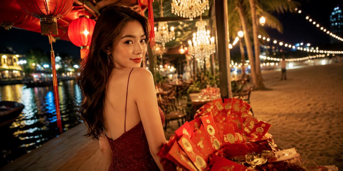 Cảnh sắc Hội An cùng phong bao lì xì Việt Nam